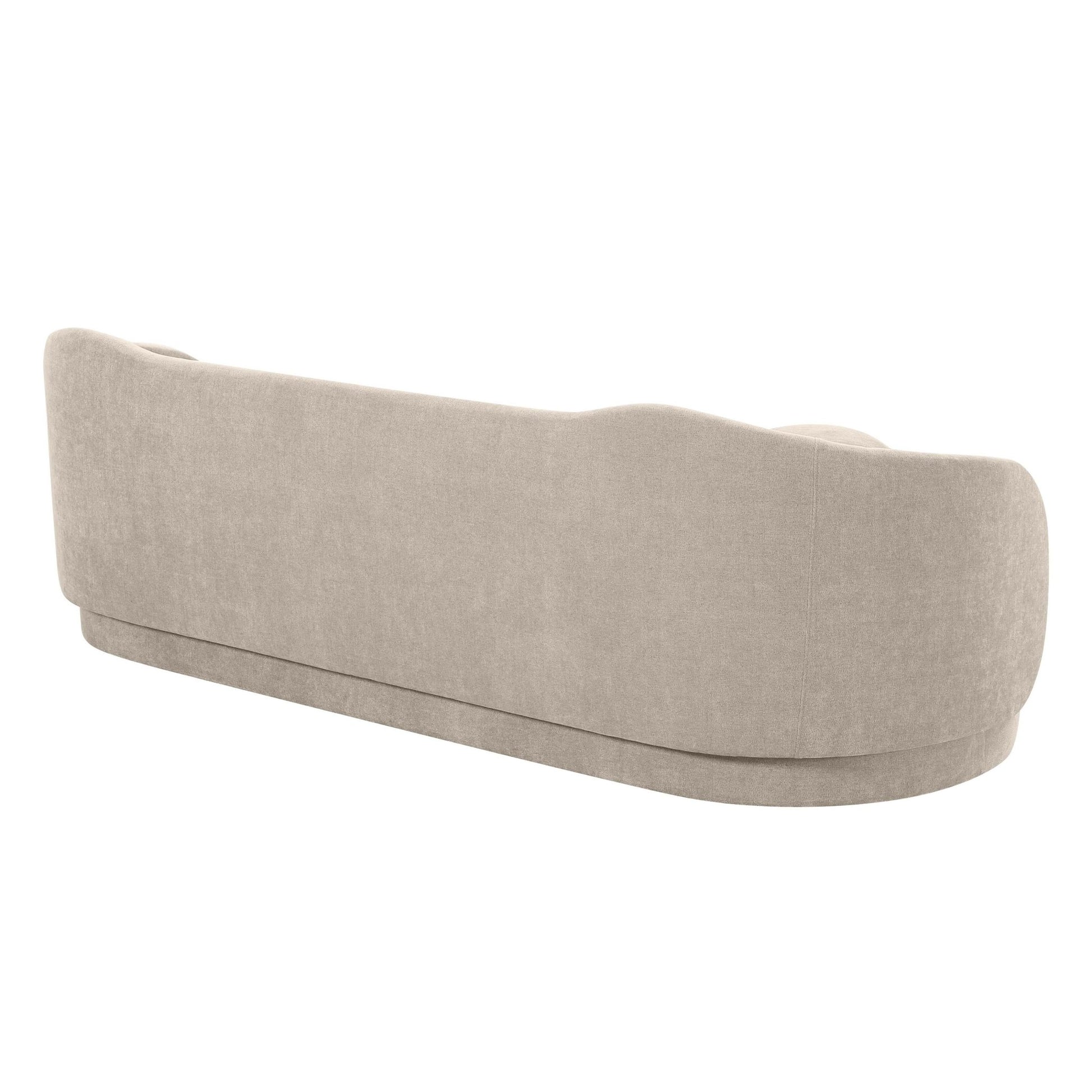 Circe Taupe Textured Velvet Sofa Sofas & Loveseats| TOV