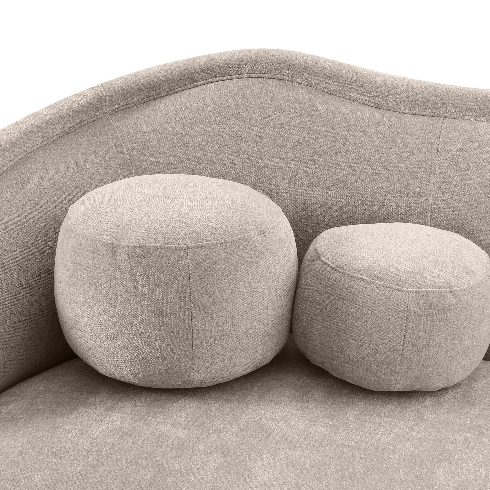 Circe Taupe Textured Velvet Sofa Sofas & Loveseats| TOV