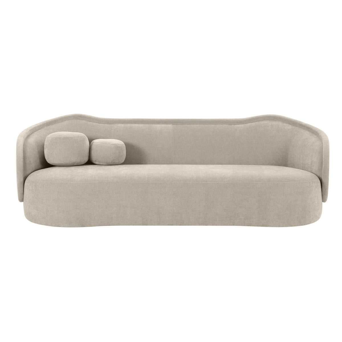 Circe Taupe Textured Velvet Sofa Sofas & Loveseats| TOV