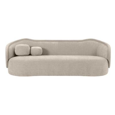 Circe Taupe Textured Velvet Sofa - Al Rugaib Furniture