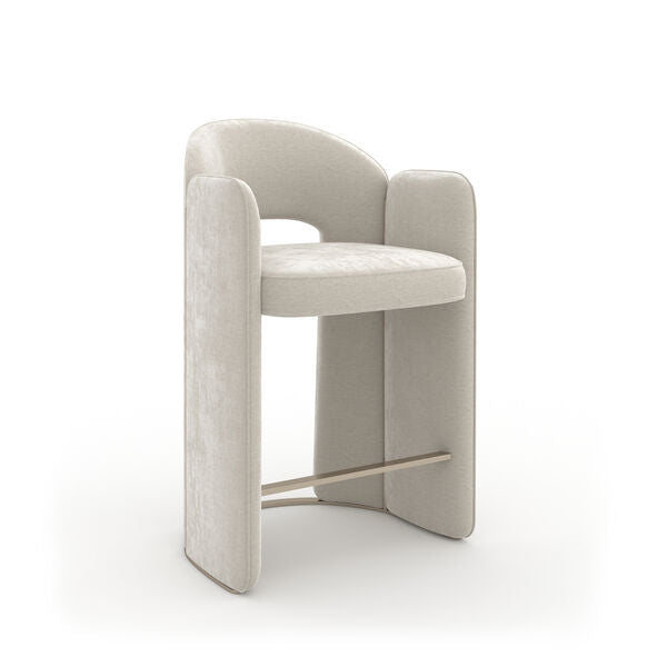 OVERLAP COUNTER STOOL IVORY