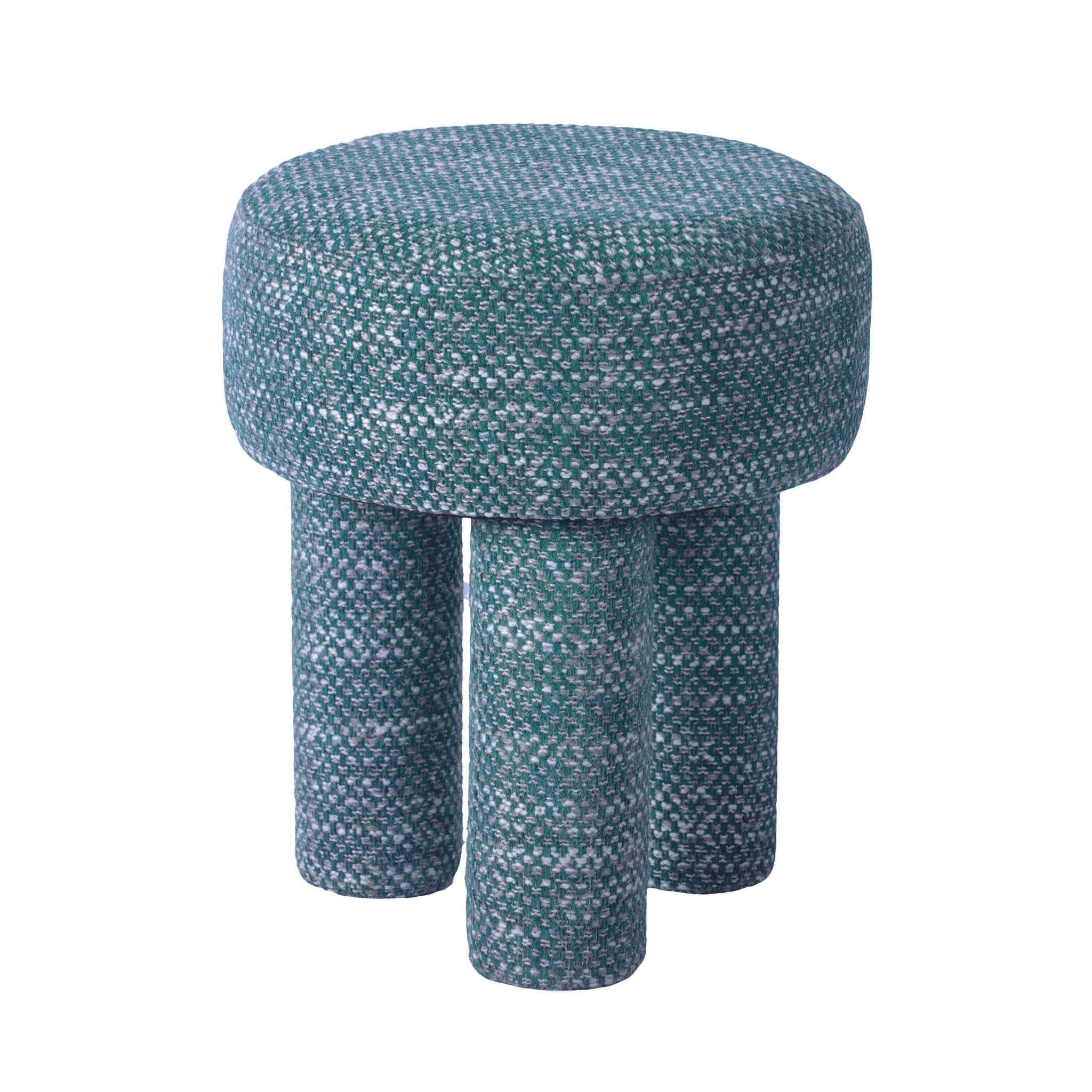 Claire Teal Knubby Stool Stools| TOV