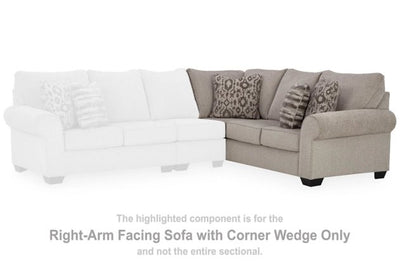 Claireah Right - Arm Facing Sofa with Corner Wedge - Al Rugaib Furniture