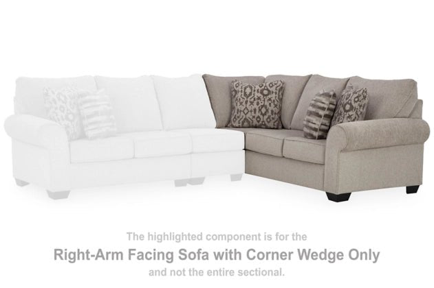 Claireah Right - Arm Facing Sofa with Corner Wedge - Al Rugaib Furniture
