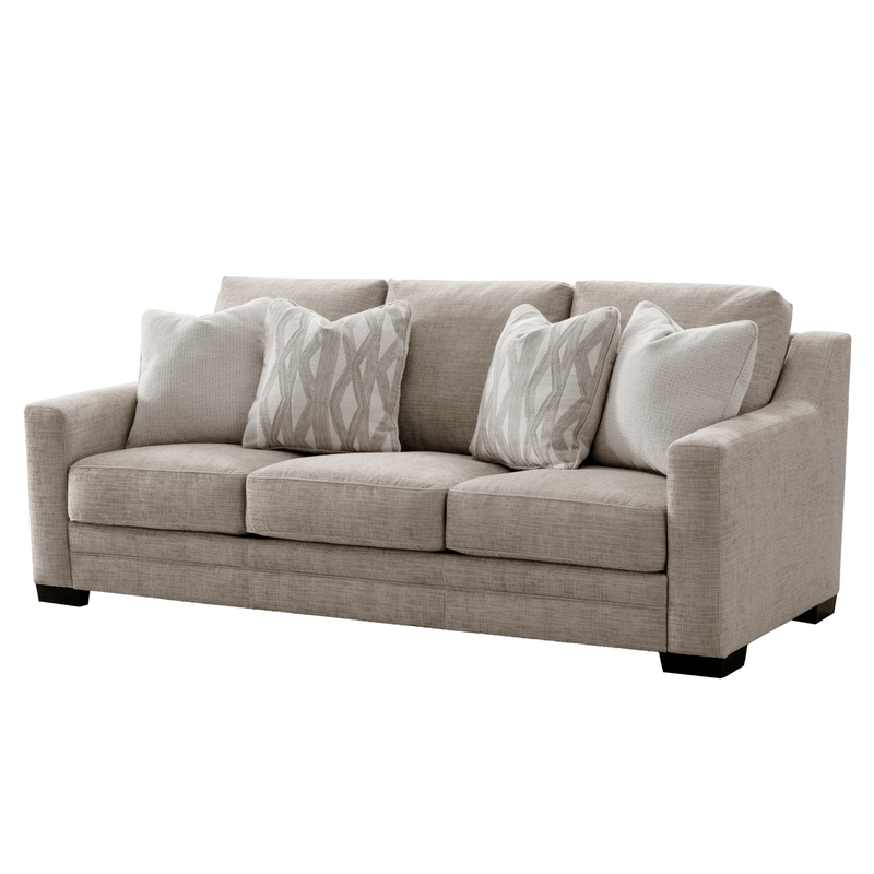 Clara Oatmeal Living Room Set (Sofa + Loveseat) - Al Rugaib Furniture