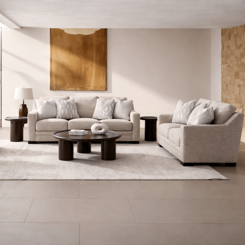 Clara Oatmeal Living Room Set (Sofa + Loveseat) Living Room Sets| Roots Furniture