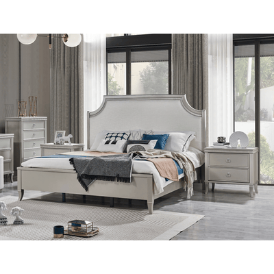 Claremont Woods King Bedroom Set With Two Free Gift GLASS TABLE LAMP - Al Rugaib Furniture