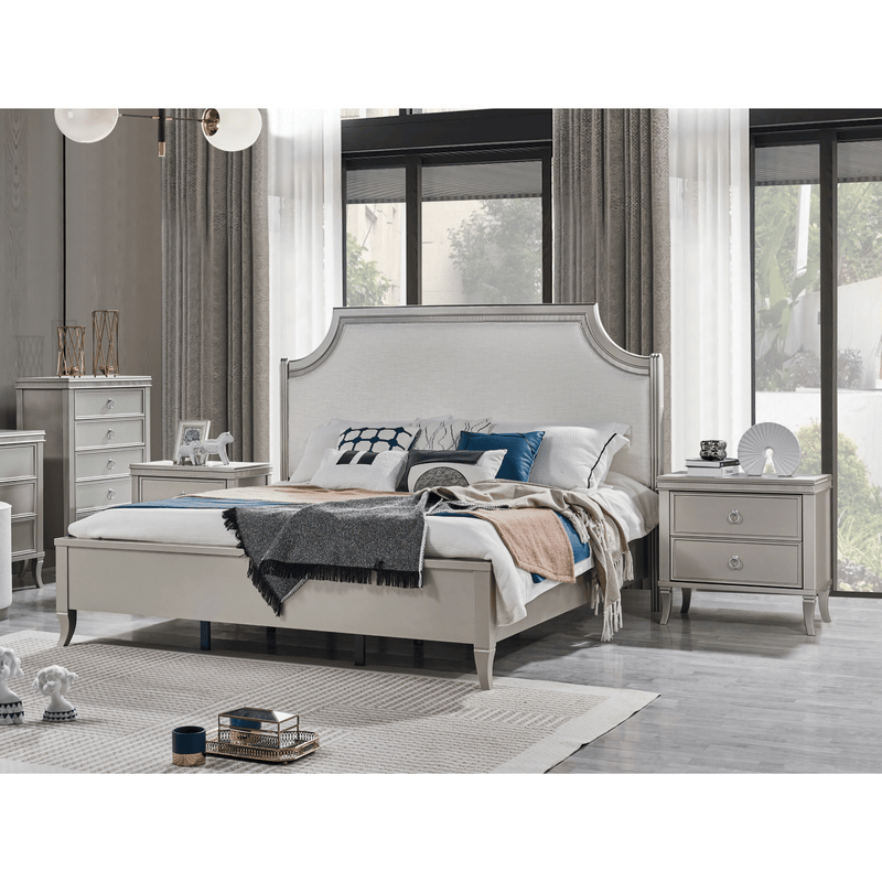 Claremont Woods King Bedroom Set With Two Free Gift GLASS TABLE LAMP - Al Rugaib Furniture