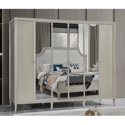 Claremont Woods King Bedroom Set With Two Free Gift GLASS TABLE LAMP - Al Rugaib Furniture