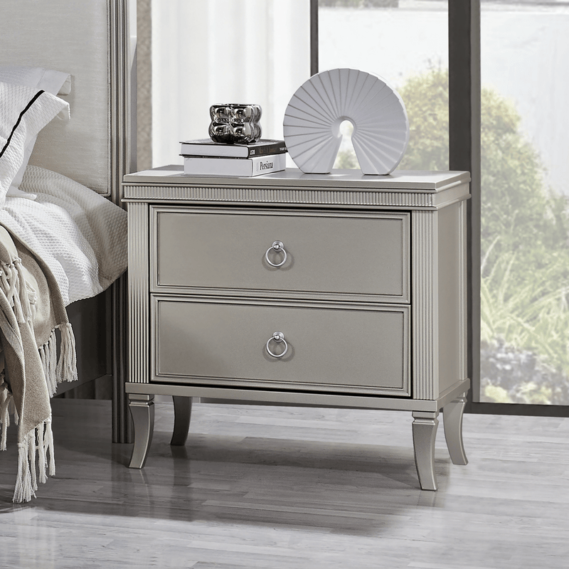 Claremont Woods King Bedroom Set With Two Free Gift GLASS TABLE LAMP - Al Rugaib Furniture