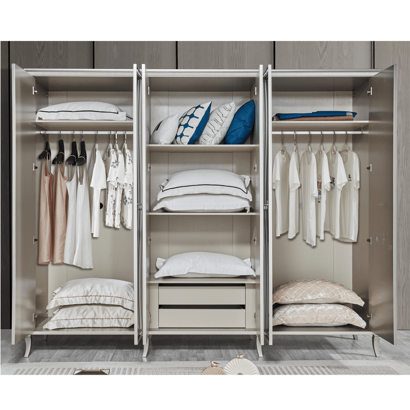 Claremont Woods King Bedroom Set With Two Free Gift GLASS TABLE LAMP - Al Rugaib Furniture