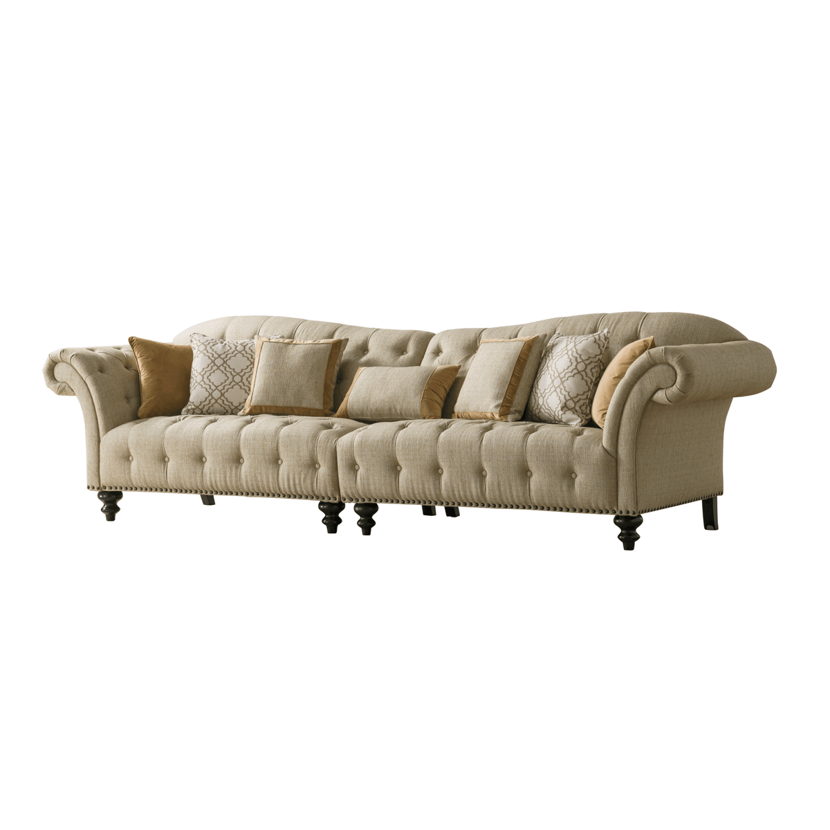 Classic Beige Living Room Set (Chair+XXL Sofa) Living Room Sets| Roots Furniture