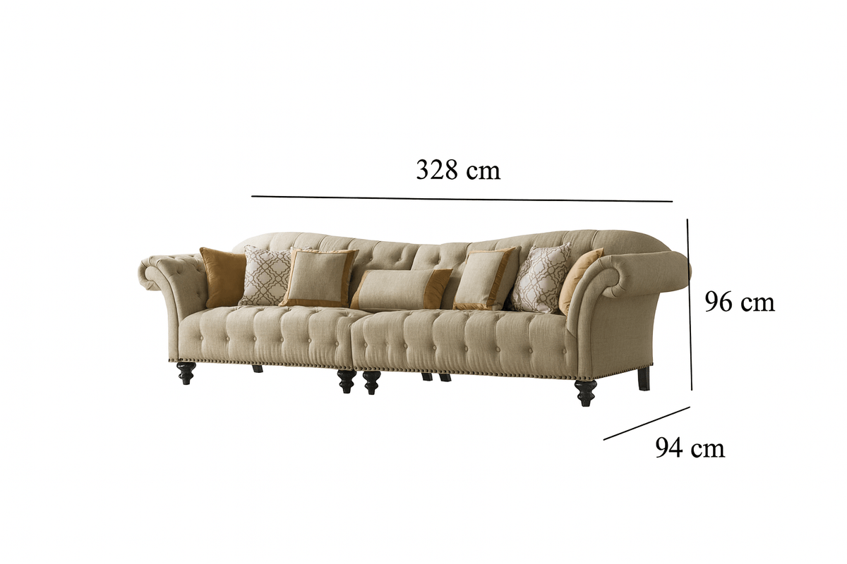 Classic Beige XXl Sofa Xl Sofas| Roots Furniture