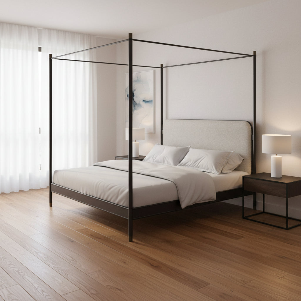 Classic - Campaign King Bed With Canopy Beds| Caracole