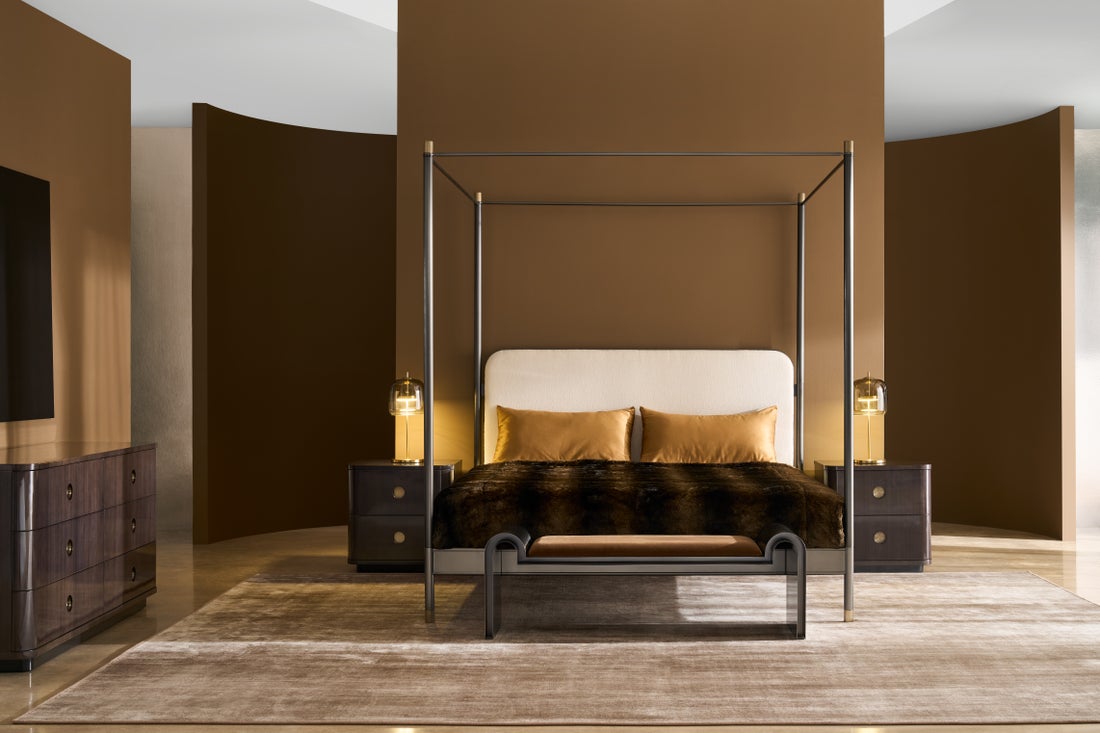 Classic - Campaign King Bed With Canopy Beds| Caracole