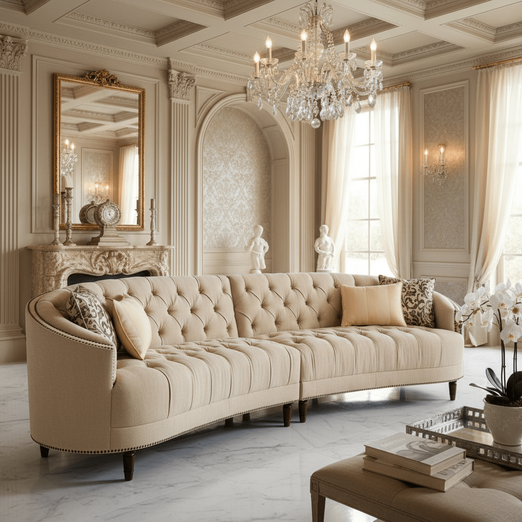 Classic Elegance - Beige LAF / RAF Sofa Sectional XL Sofas| Caracole