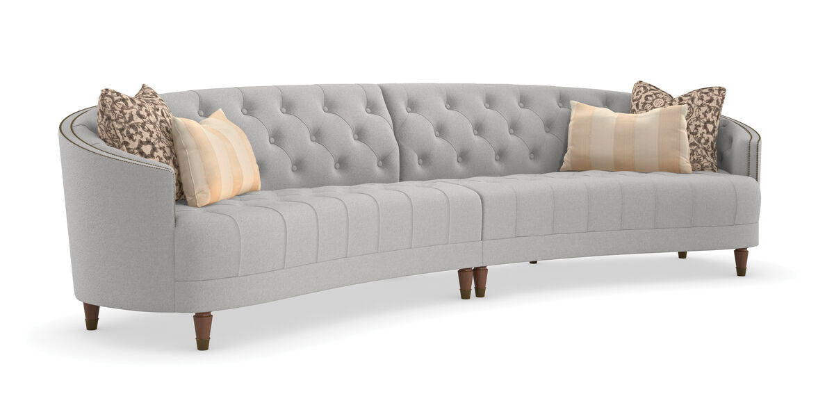 Classic Elegance - Grey LAF / RAF Sofa Sectional XL Sofas| Caracole
