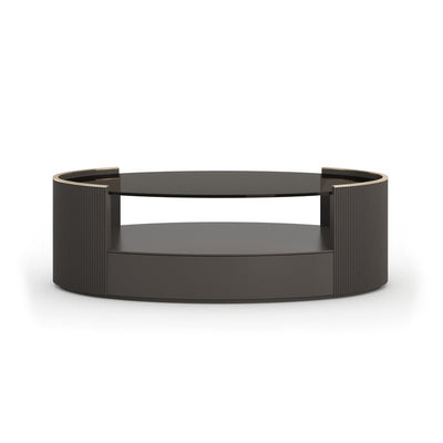 Classic - Love Oval Cocktail Table - Dark Chocolate - Al Rugaib Furniture