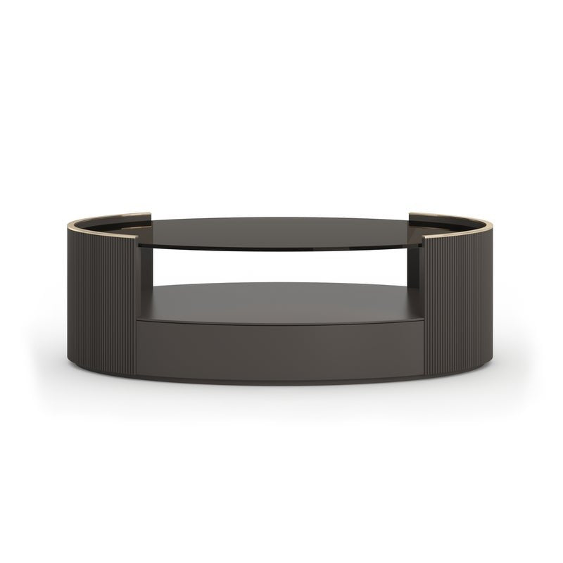Classic - Love Oval Cocktail Table - Dark Chocolate - Al Rugaib Furniture