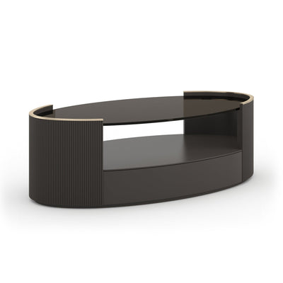 Classic - Love Oval Cocktail Table - Dark Chocolate - Al Rugaib Furniture