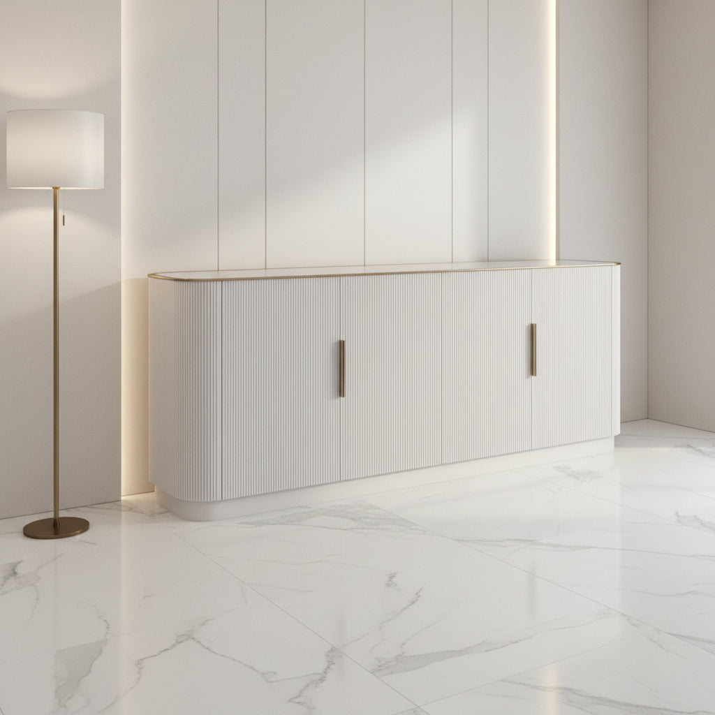 Classic - Love Sideboard - Matte Pearl Consoles & Sideboards| Caracole