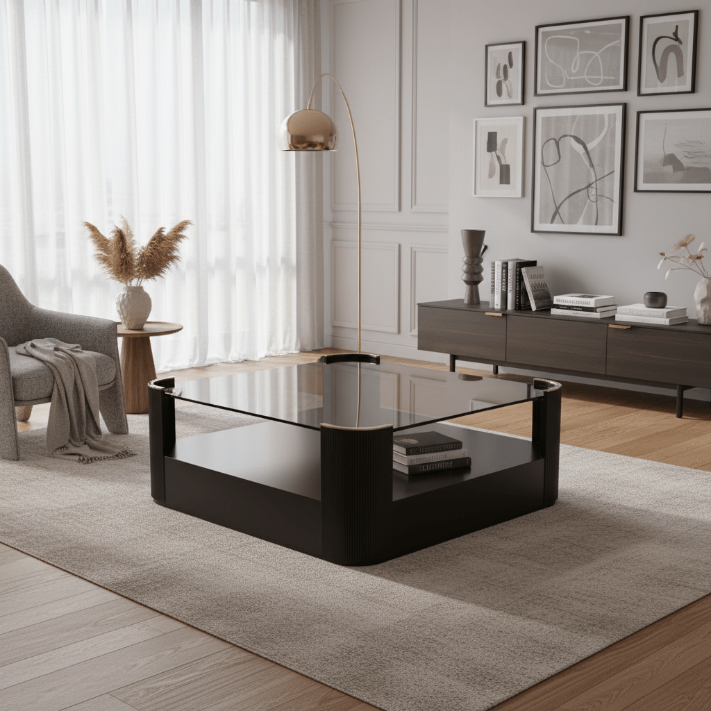 Classic - Love Square Cocktail Table - Dark Chocolate Coffee Tables| Caracole