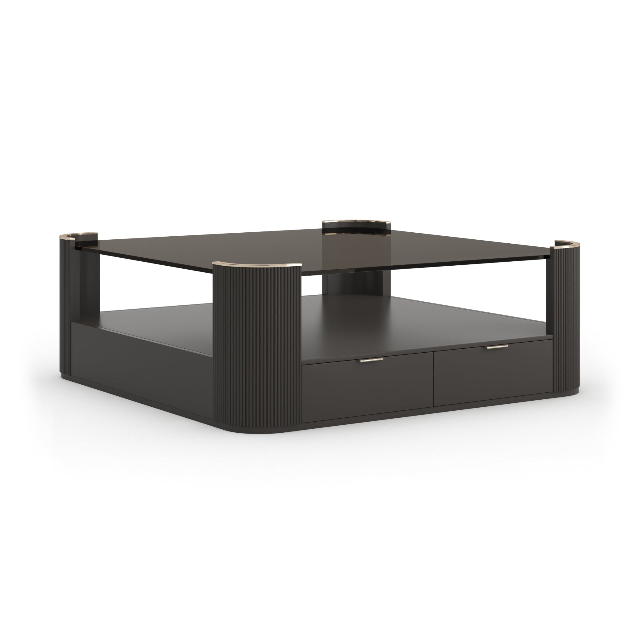 Classic - Love Square Cocktail Table - Dark Chocolate Coffee Tables| Caracole