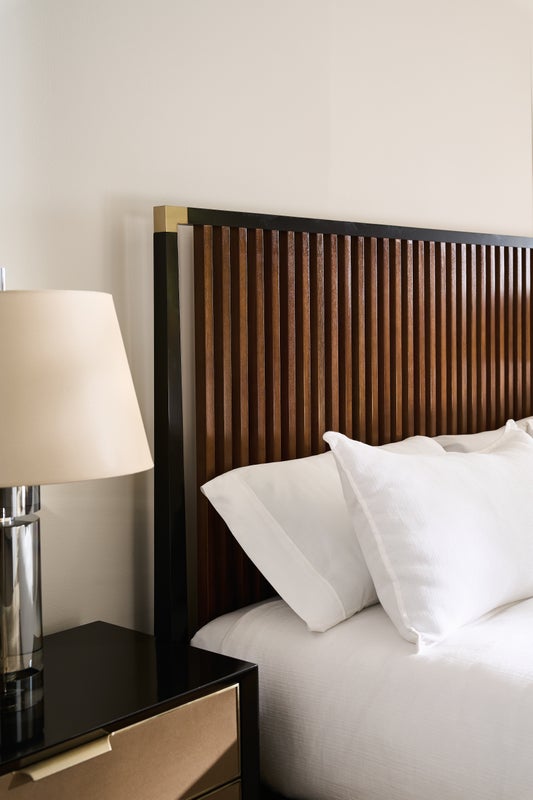 Classic - * Pinstripe Slatted Bed Dark - Kg Beds| Caracole