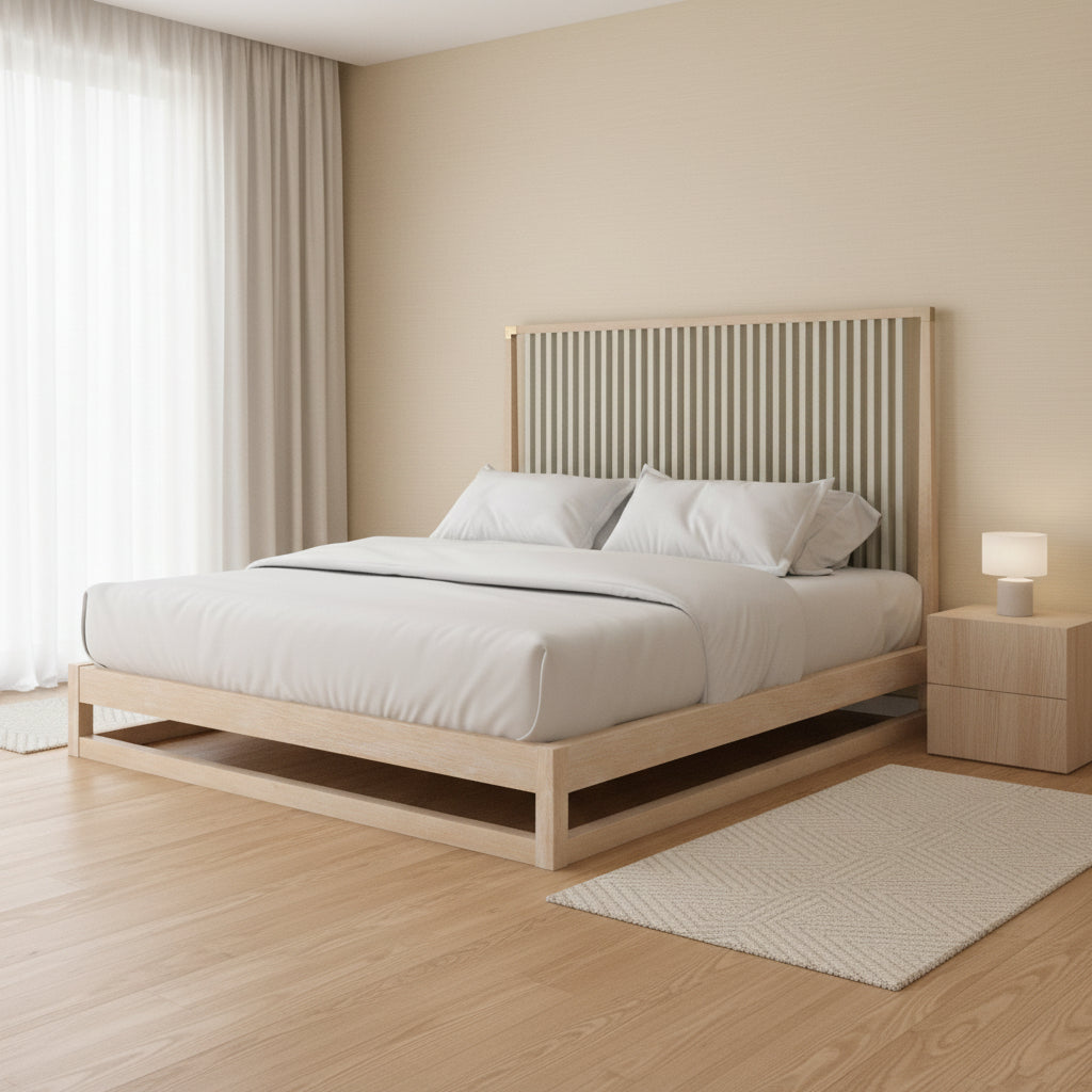 Classic - * Pinstripe Slatted Bed Light - Kg Beds| Caracole