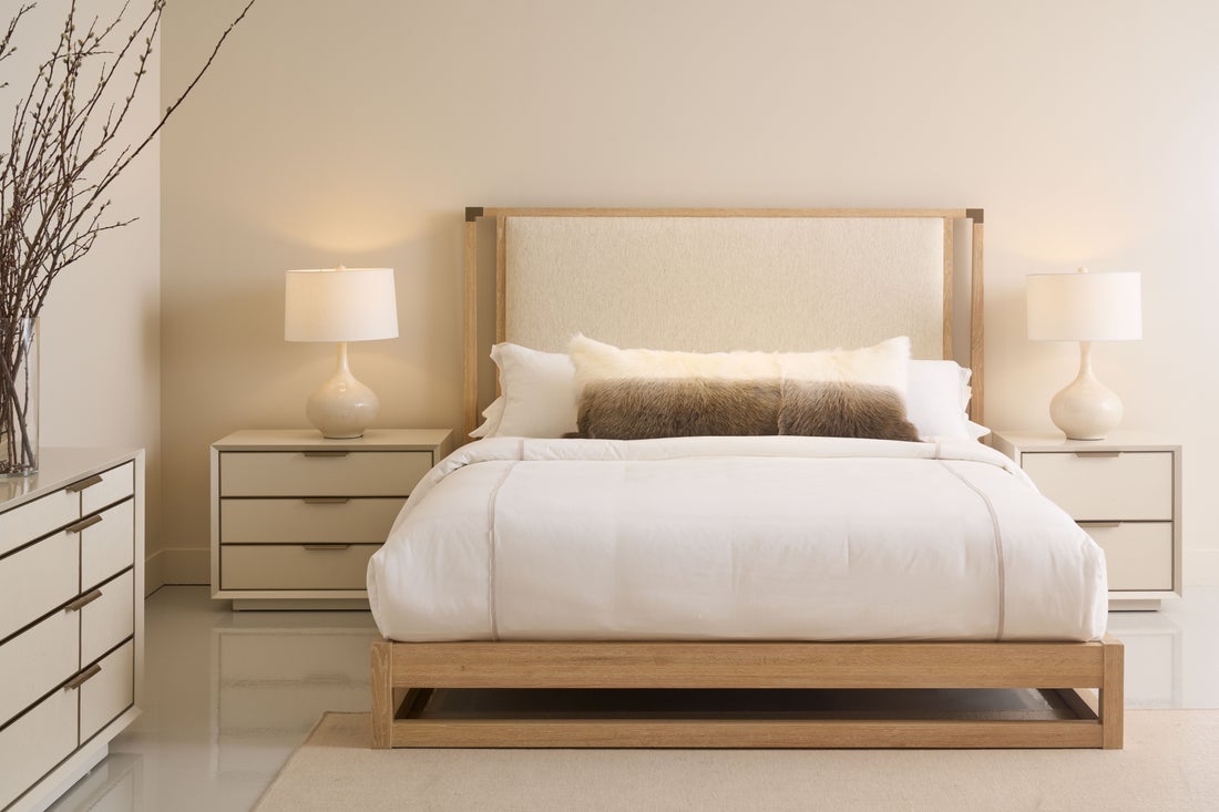 Classic - * Pinstripe Uph Bed Light - Kg Beds| Caracole
