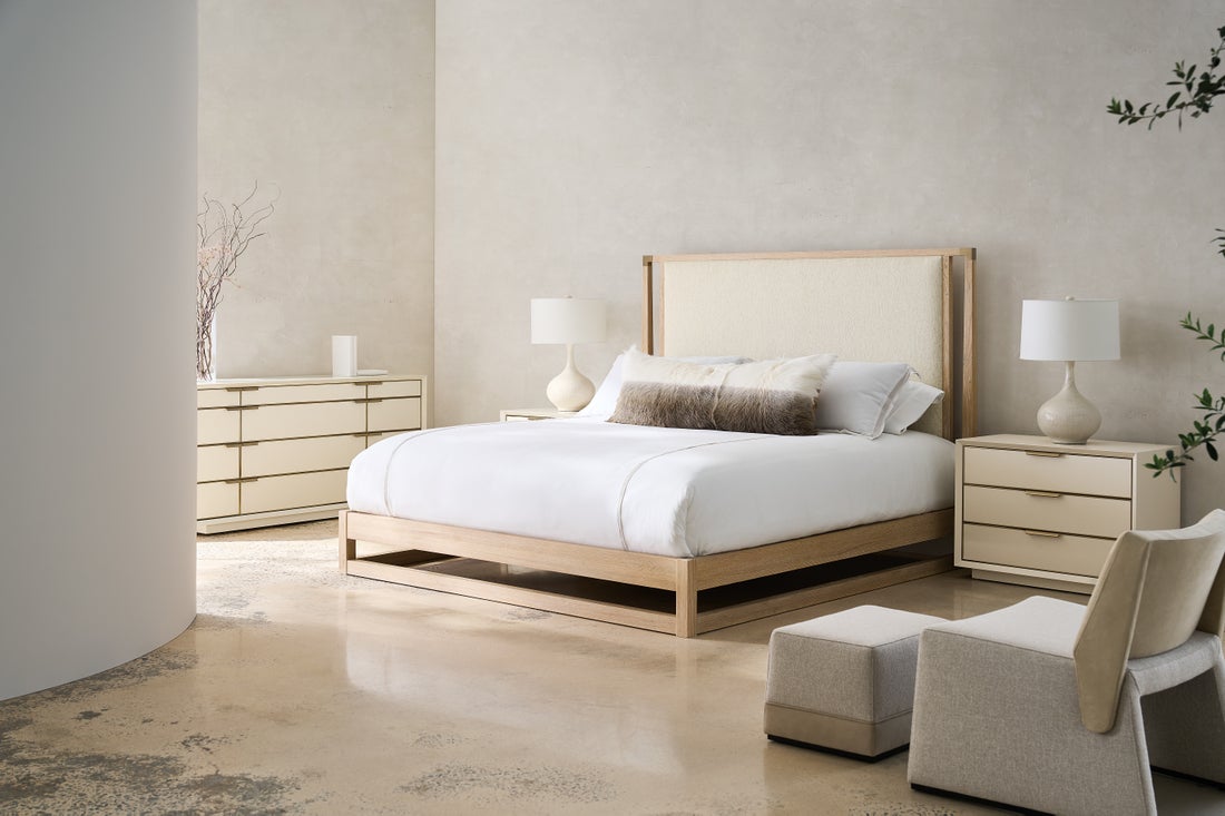 Classic - * Pinstripe Uph Light Bed - Qn Beds| Caracole