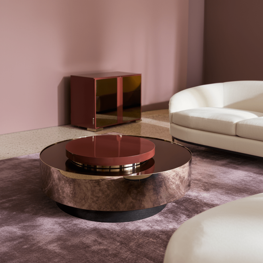 Classic - Radius Cocktail Round Accent Tray Coffee Tables| Caracole