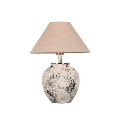 Classic Table Lamp with Beige Pyramid Shade - Al Rugaib Furniture