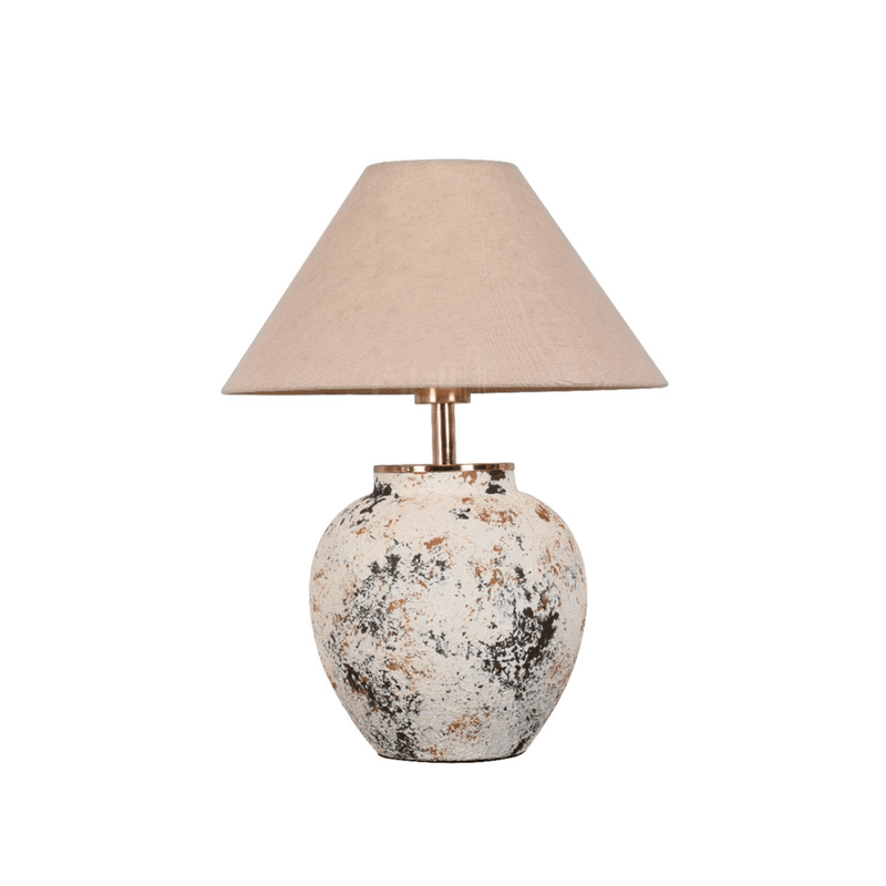 Classic Table Lamp with Beige Pyramid Shade - Al Rugaib Furniture