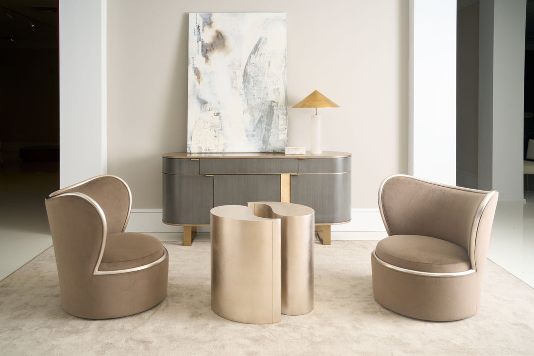 Classic Upholstery. - Mariposa Swivel Chairs| Caracole
