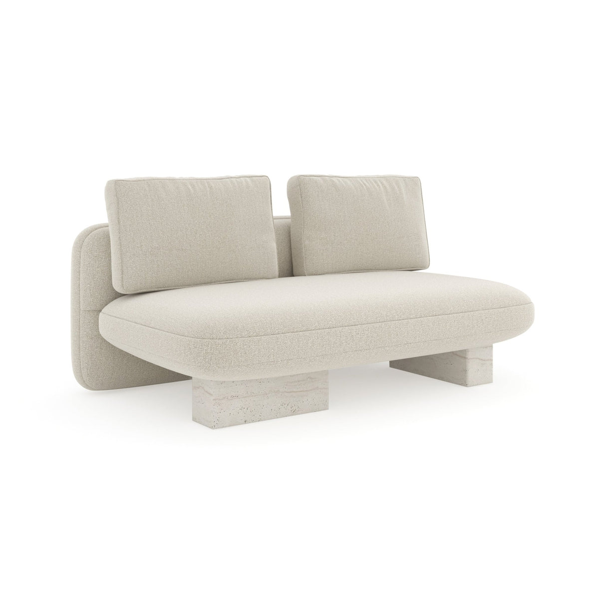 Classic Upholstery - Overlap Armless Loveseat Ecru Sectionals| Caracole