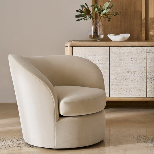 Classic Upholstery - Quasi Raf Swivel Chair Chairs| Caracole