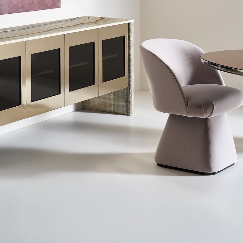 Classic Upholstery. - Vuelta Swivel Dining Chairs| Caracole