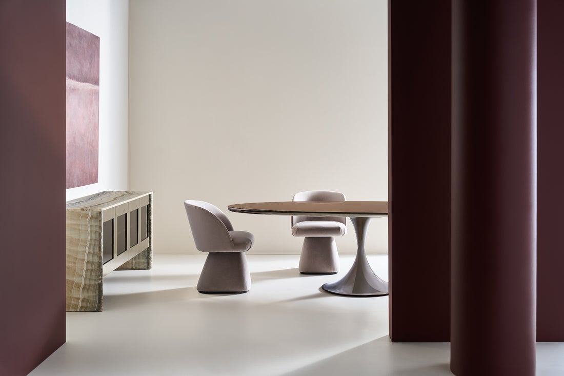 Classic Upholstery. - Vuelta Swivel Dining Chairs| Caracole
