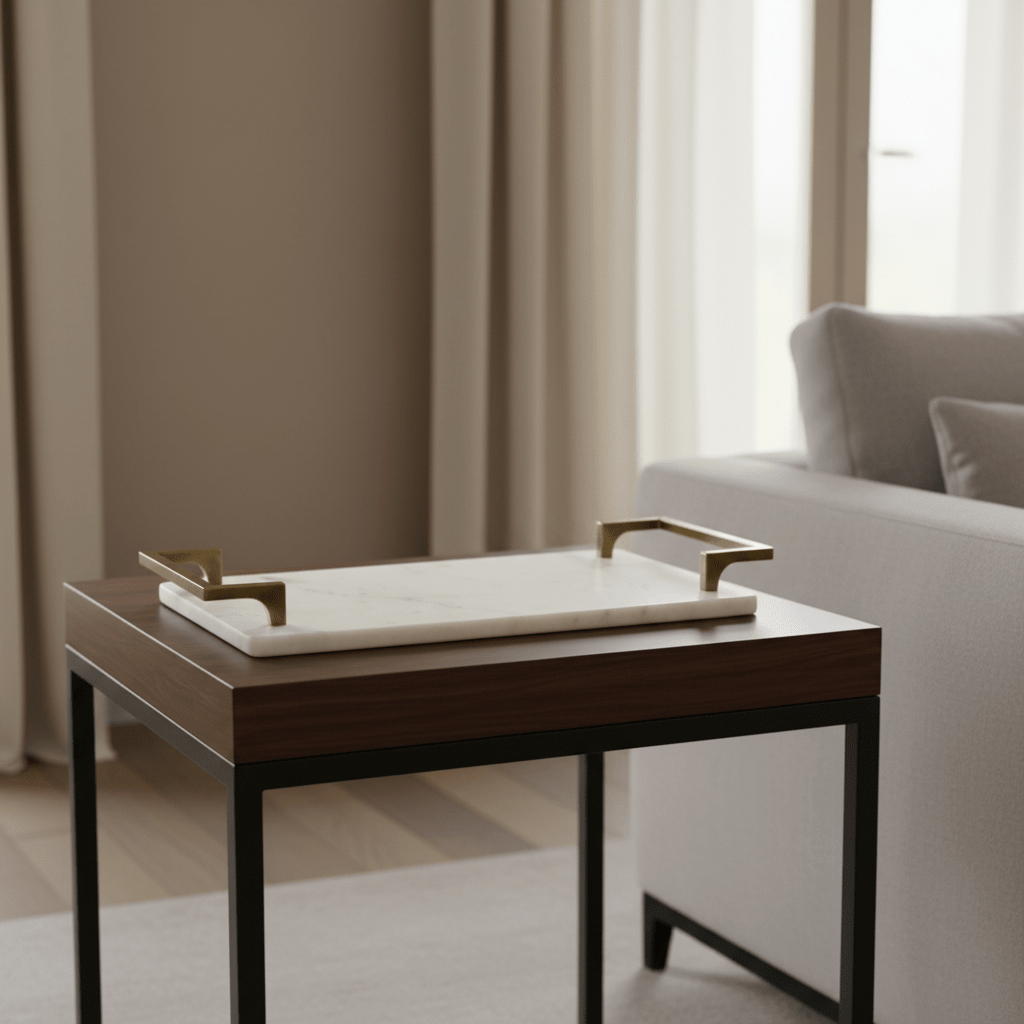 CLASSIC WHITE MARBLE TRAY Tray| Roots Furniture