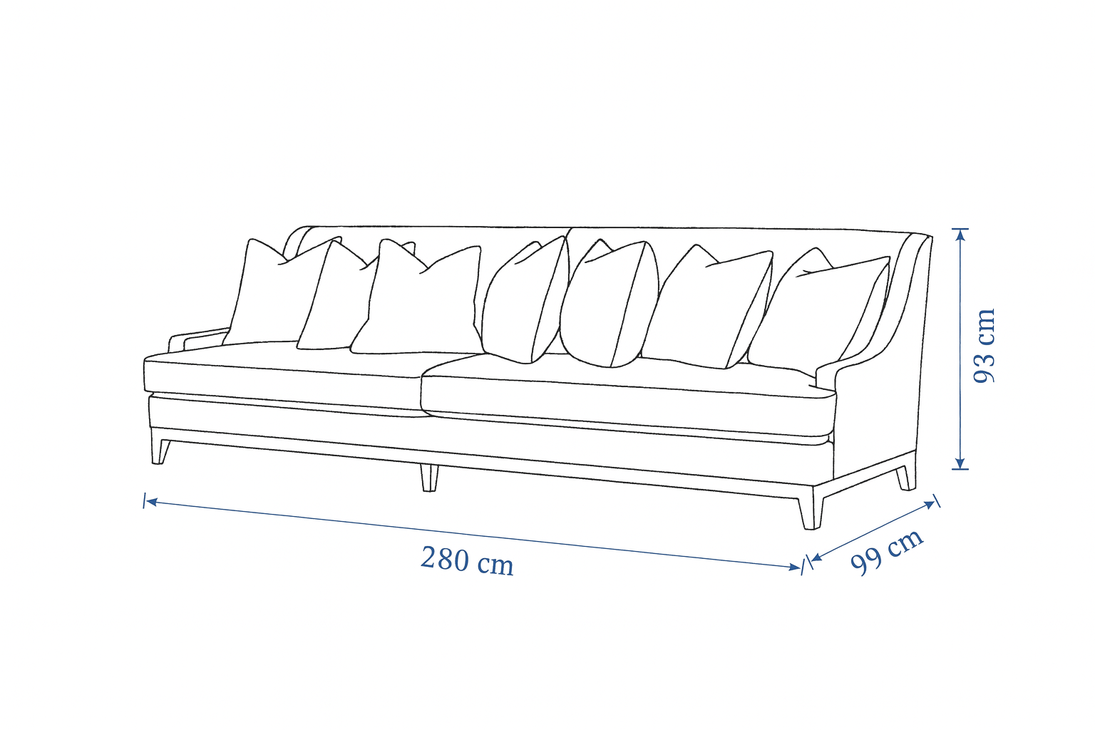 Classy By Noha Albabtain 4 Seater Sofa XL Sofas| Roots Furniture