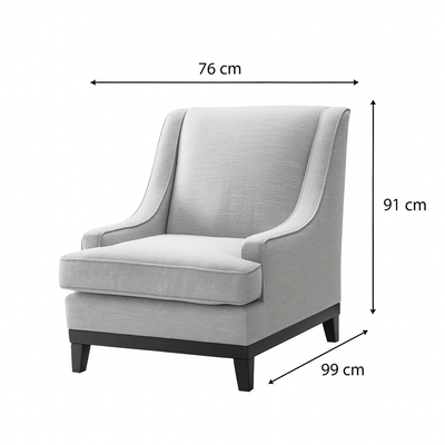 Classy By Noha Albabtain Blue Arm Chair - Al Rugaib Furniture