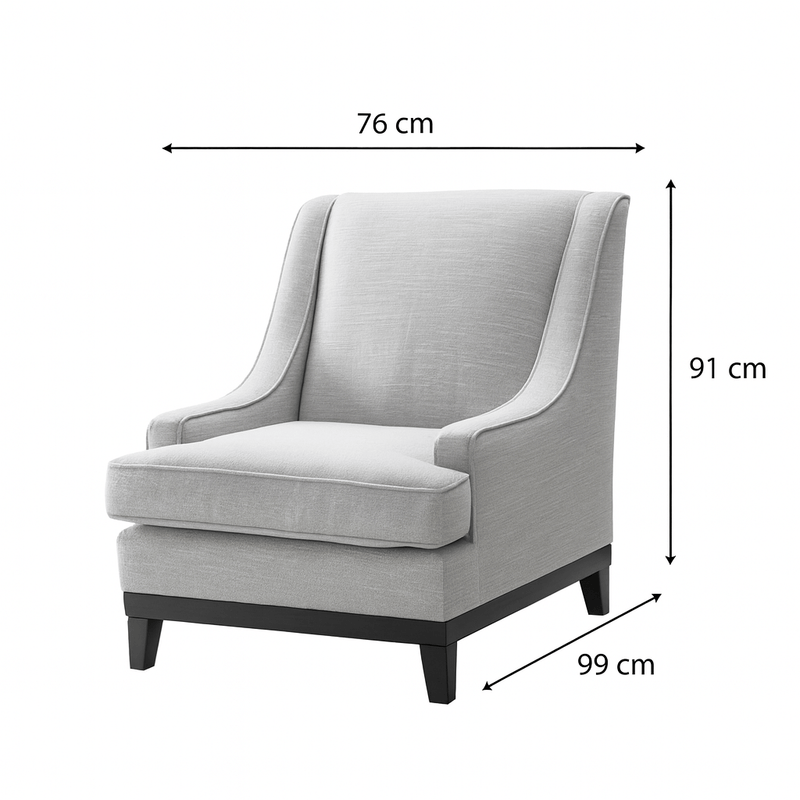 Classy By Noha Albabtain Blue Arm Chair - Al Rugaib Furniture