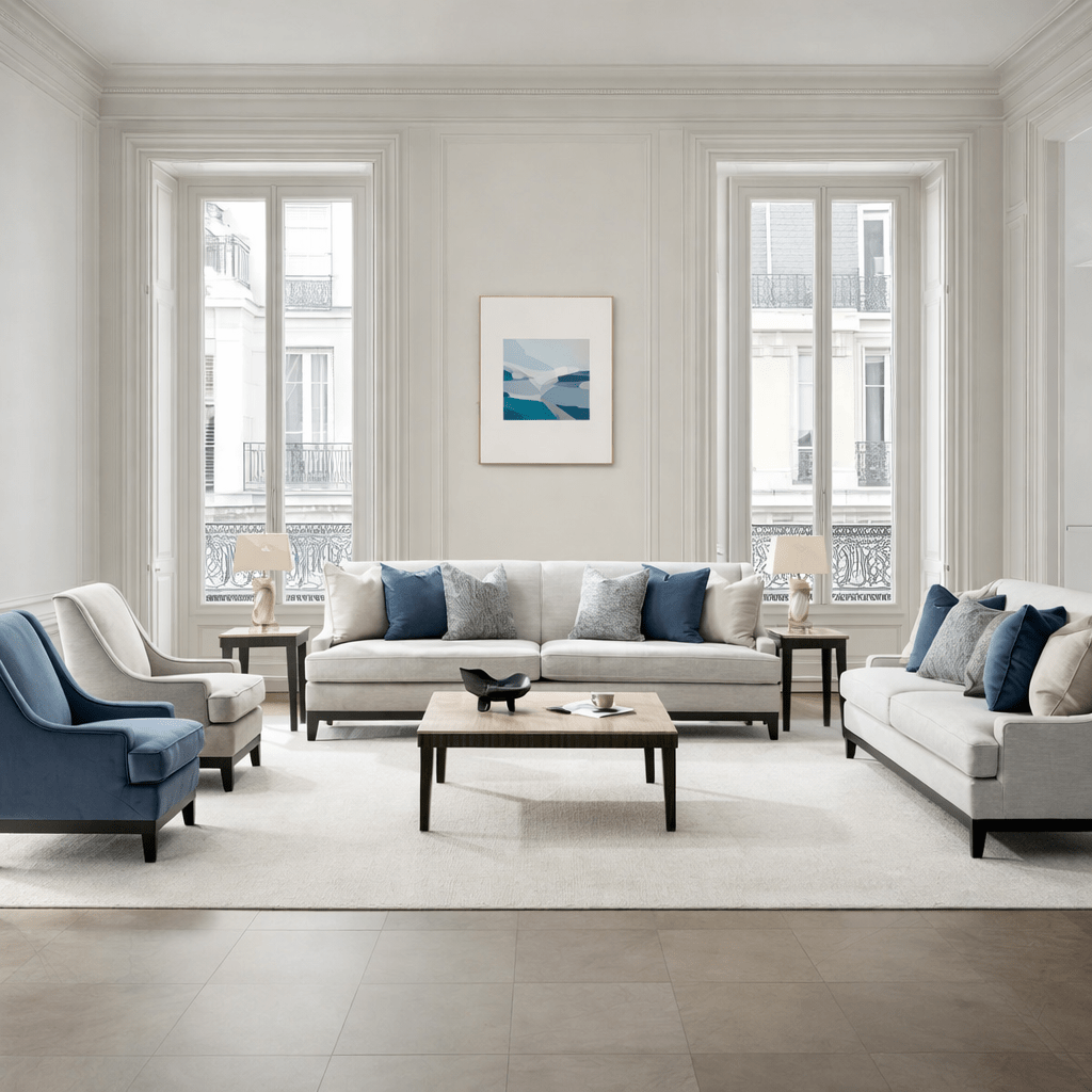Classy By Noha Albabtain Blue Sofa Sofas & Loveseats| Roots Furniture