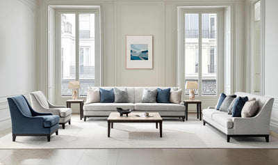 Classy By Noha Albabtain Blue Velvet Chair - Al Rugaib Furniture