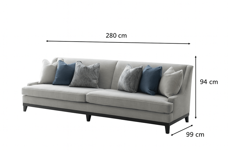 Classy By Noha Albabtain Blue XL Sofa - Al Rugaib Furniture