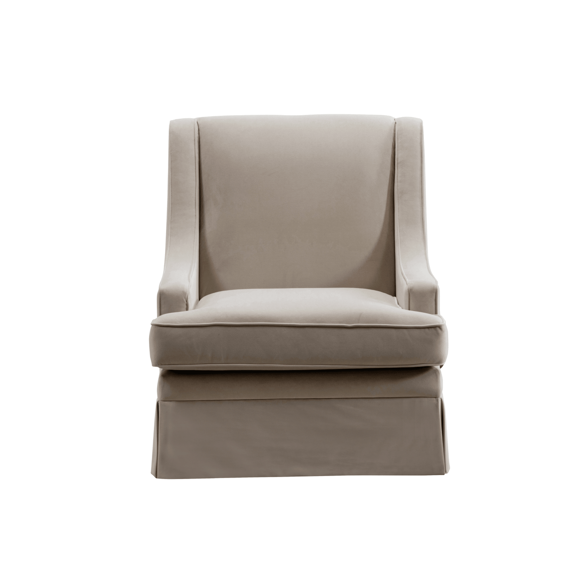 Classy By Noha Albabtain Skirted Beige Arm Chair Chairs| Roots Furniture