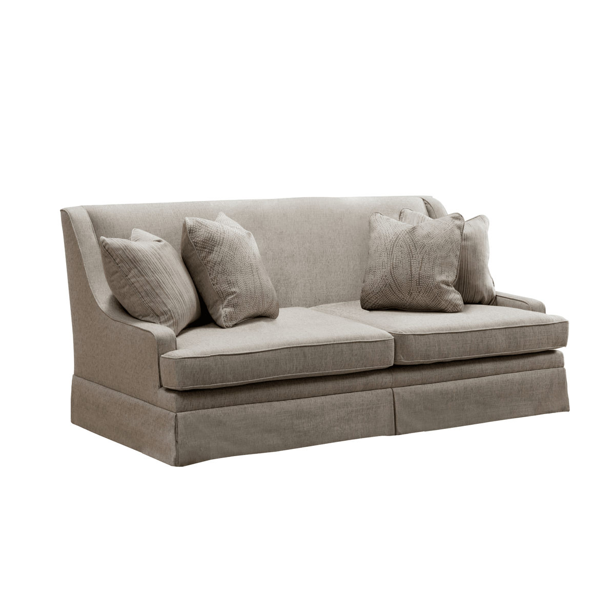 Classy By Noha Albabtain Skirted Beige Loveseat Sofas & Loveseats| Roots Furniture