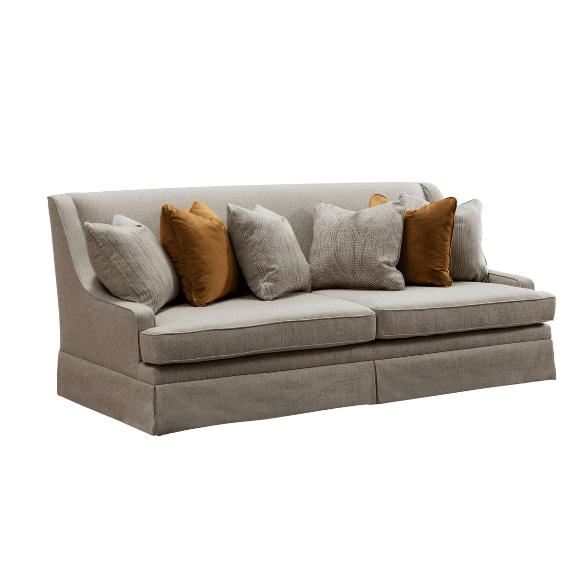 Classy By Noha Albabtain Skirted Beige Sofa Sofas & Loveseats| Roots Furniture