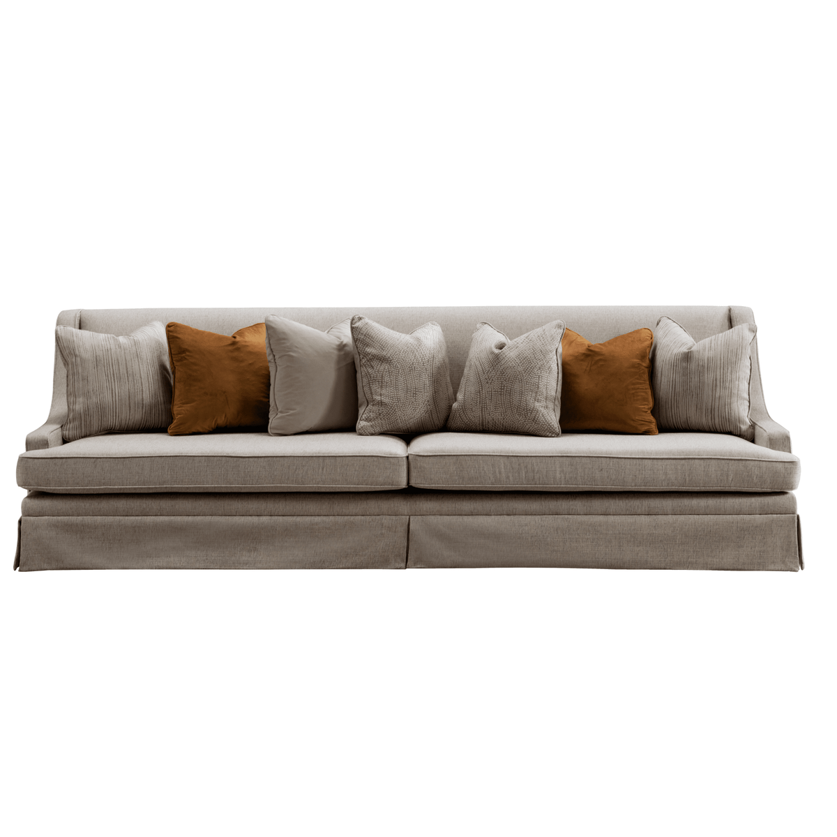 Classy By Noha Albabtain Skirted Beige Sofa Set Living Room Sets| Roots Furniture